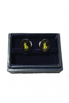 Ralph Lauren black and yellow cufflinks