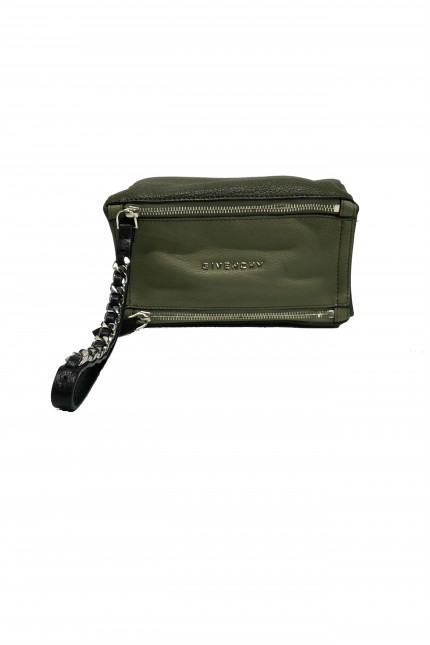 Givenchy mini bicolor verde militare"Pandora" pouch Givenchy mini bicolor verde militare"Pandora" pouch