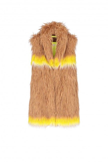 Gilet in ecopelliccia cammello OOf Gilet in ecopelliccia cammello OOf