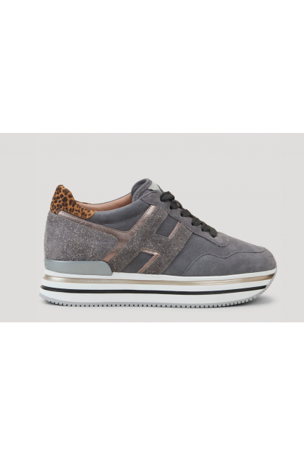 Sneakers Hogan H222 midi grigia