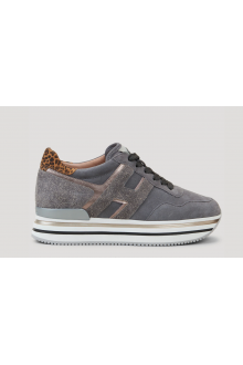 Sneakers Hogan H222 midi grigia