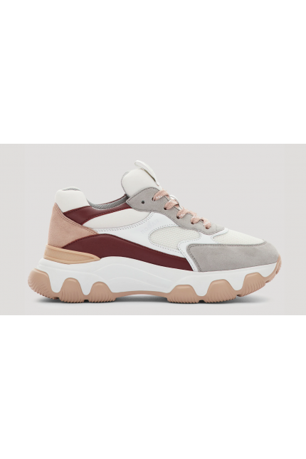 Scarpa Hogan Hyperactive bianca, bordeaux e rosa