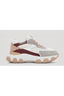 Scarpa Hogan Hyperactive bianca, bordeaux e rosa