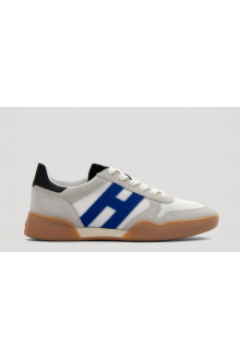 Sneakers Hogan H357 bianca e bluette