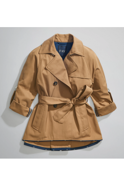 Trench corto Fay tabacco Trench corto Fay tabacco
