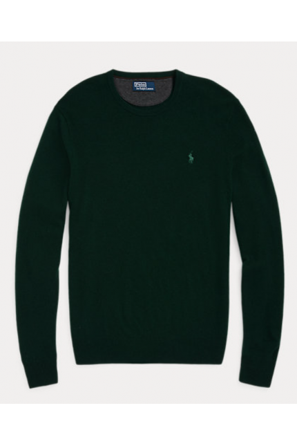 Wool Crewneck Jumper Ralph Lauren dark green