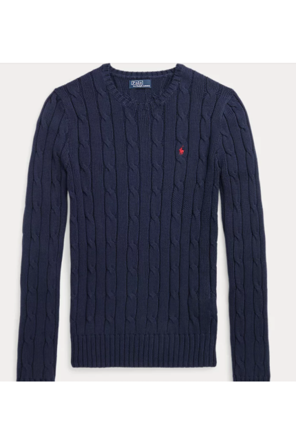 Cable-Knit Cotton Crewneck Jumper